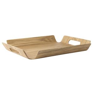 Plateau de service rectangulaire en bois Leopold Tablett Madera avec poignées pour la cuisine et la salle à manger - Product Image 1