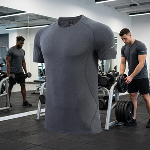 Camisetas Deportivas de Hombre, Tejidas, 100% Algodón, Talla Grande, Ecológicas, Anti-Pilling, con Logotipo Personalizado, Venta al Por Mayor - Product Image 1