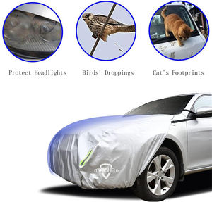 Bandes réfléchissantes résistant au feu Protection contre les excréments d'oiseaux Doublure brossée Housse de protection épaisse et robuste pour capot de <span class=keywords><strong>voiture</strong></span> avant - Product Image 3