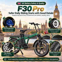 Vélo électrique QMWHEEL F30 Pro en stock au Royaume-Uni, vélo électrique longue portée, vélo électrique pliable de 20 pouces, 250W 48V 45Ah, porte-bagages arrière, GPS