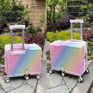 Nuevo modelo colorido equipaje de embarque de dibujos animados de 20 pulgadas pequeño estuche de viaje rodante para niños niñas maleta para niños Ride Sit - Product Image 6