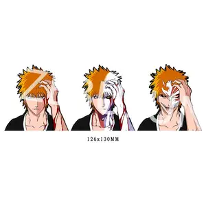 Stiker kustom anti air Bleach Kurosaki Ichigo, stiker gerakan Lenticular 3D stiker Anime untuk mobil Laptop kulkas