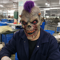 Masque de Monstre en Latex Réaliste Tendance en Gros, Masque Crâne Halloween Intégral avec Détails 3D pour Cosplay, Fête Adulte et Spectacle Scénique
