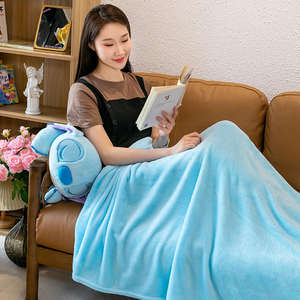 OEM mainan mewah bantal AC jahitan lucu kartun kreatif 3-in-1 selimut biru musim semi selimut keren musim panas - Product Image 5