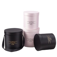 Ensemble de boîtes à fleurs en carton, boîte cadeau Portable, Tube rond, Rose, emballage de roses, cylindre rigide, pour fleurs, 1 ensemble de 2 pièces