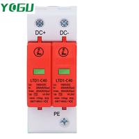 Parafoudre YOGU PV DC 600V 1000V, dispositif de protection contre les surtensions 2P SPD pour la protection des systèmes d'énergie solaire