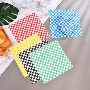 Feuilles de papier ciré sec à carreaux noir et blanc personnalisées, 200 feuilles, pour emballer le pain et les sandwichs - Product Image 5