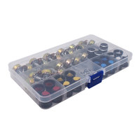 Kit de potentiomètres WH148, 20 pièces, B5K/10K/20K/50K/100K, potentiomètre rotatif à courbe linéaire de 25mm, résistance à 3 broches avec capuchon