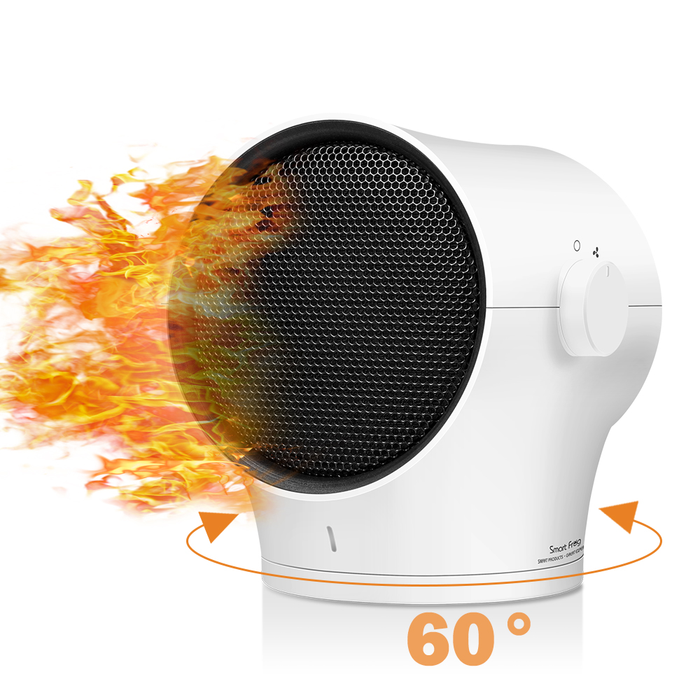 Smartfrog Fast Heating 1500w Portable Electric Small Personal Ptc Space Heater with Thermostat