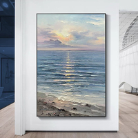 Mintura - Art mural vertical électrique moderne - Peinture abstraite faite à la main sur toile - Décoration murale personnalisée pour la maison