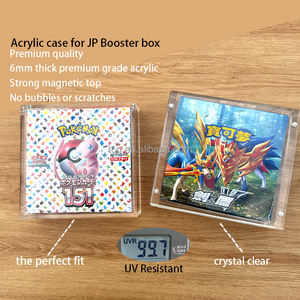 Boîte de présentation en acrylique japonaise TCG <span class=keywords><strong>Pokemon</strong></span> 151 avec couvercle magnétique, boîte de présentation en acrylique premium pour boîte japonaise 151 Big - Product Image 6