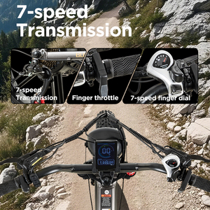 Bicicleta Plegable con Motor en el Eje de Aluminio BURCHDA R7, Batería de Litio de 48V20AH, Neumático Delgado de 20 Pulgadas, Todoterreno, 7 Velocidades, Stock en la UE, R5 Pro / R7 Fo - Product Image 4