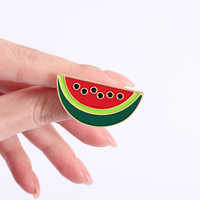 Bros Pin Enamel Desain Semangka Lucu, Bros Buah Segar Kartun, Lencana Kerah Ransel, Perhiasan Dekoratif, Hadiah untuk Teman