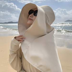 Cappello da donna copricapo con protezione anti-UV a scialle - Product Image 1