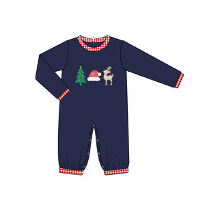 Vente en gros de tenues de Noël de haute qualité pour frères et sœurs, ensembles de pantalons en seersucker, tenue pour bébé garçon - Product Image 3