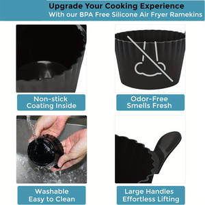 Ensemble de moules à muffins et de casseroles pour friteuse à air en silicone double épaisseur de qualité supérieure-Accessoires de grande capacité, <span class=keywords><strong>moule</strong></span> de cuisson - Product Image 6