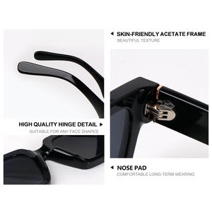 Gafas de Sol de Lujo Personalizadas Premium para Mujer, Gafas de Sol de Diseñador Negras de Marca, Gafas de Sol Cuadradas para Hombre - Product Image 6