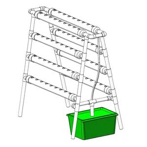 Kit de cultivo hidropónico Vertical de tubería de PVC para granja, sistema NFT con 72 agujeros, Kits de planta hidropónica para fresa o <span class=keywords><strong>lechuga</strong></span> - Product Image 2