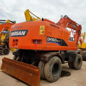 Máquina en stock Excavadora de ruedas Doosan DH150 DH210W, excavadora de ruedas Doosan en excelente estado, mantenimiento de uso de la marca Doosan, DH150, de uso de la venta al por mayor - Product Image 4