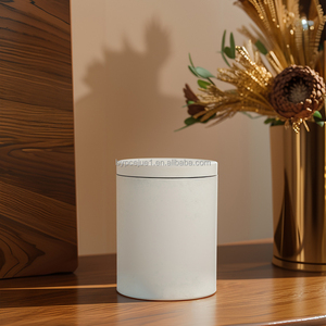 Pot de bougie cylindrique en béton lisse de haute qualité personnalisé en gros <span class=keywords><strong>couvercle</strong></span> multifonctionnel pratique pour le salon de l'hôtel - Product Image 5