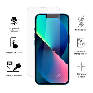 2.5D tốt nhất bảo vệ màn hình cho iPhone 16e trong suốt Tempered Glass bảo vệ màn hình cho iPhone 13/13 Pro/14 - Product Image 2
