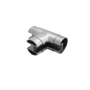 Connecteur de tube de <span class=keywords><strong>fente</strong></span> de 2 manières de tube de canal en verre d'acier inoxydable de conception moderne pour des applications de villa - Product Image 3