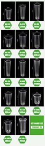 <b>Boba</b> <b>Bubble</b> Milk Tea Cup 90Mm Disposable PP Plastic Drinkware 500Ml/700Ml/1000Ml Capacity With Hard Lid for Party Soda - Product Image 5