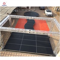Système de scène modulaire Shinestage, plateforme en contreplaqué noir, portable, mobile, rectangulaire, charge lourde 1000 kg, terrasse pour événements en plein air