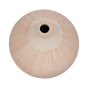 Vaso decorativo in vetro con rigature verticali per soggiorno, camera da letto, ufficio, decorazione da tavolo - Product Image 4