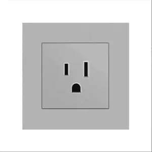 CN 25A 50V American 3-hole wall mounted charging socket plug with grey control panel