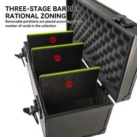 Boîte de rangement en alliage d'aluminium avec séparateurs amovibles et ajustables pour cartes gradées, cartes de sport, cartes Pokémon OEM/ODM