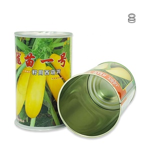 Boîte métallique agricole personnalisée imprimée avec couvercle rond scellé facile à ouvrir pour l'emballage de graines de <span class=keywords><strong>courgette</strong></span> – Impression personnalisée en usine - Product Image 2