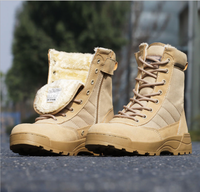 Bottes d'Hiver Tactiques de Combat pour Hommes, Chaussures de Randonnée pour Désert et Activités Extérieures