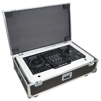 Support de podium de stand de DJ de tour de contrôle de finition blanche avec des étuis de route de combat pour Pioneer DDJ-REV7 XDJ-XZ DDJ-1000 RANE One