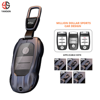 Coque de clé en alliage de zinc protectrice pour Kia K5 Sportage KX5 Stonic K3 Seltos Forte avec porte-clés