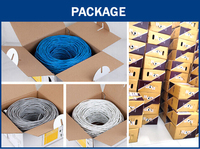 Câble Réseau Cat6 de Haute Qualité 305m 4 Paires 23AWG Cat6a Cat6 UTP Câble Ethernet LAN Intérieur/Extérieur pour Communication