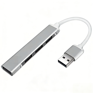 4-in-1 USB 2.0 허브 알루미늄 합금 쉘 5Gbps 속도 2-4 포트 다기능 도킹 스테이션 하드 드라이브 충전 변환기 - Product Image 1