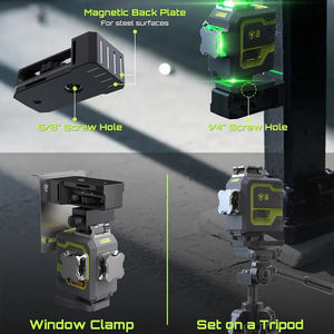 Niveau laser 16 lignes 360° auto-nivelant 4x360 ° Niveau laser rechargeable professionnel à faisceau vert 4D pour la construction et le montage d'images - Product Image 5