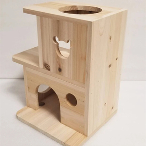 บ้านไม้2ชั้นสำหรับหนูแฮมสเตอร์ชินชิล่าบ้าน <span class=keywords><strong>Degu</strong></span> - Product Image 3