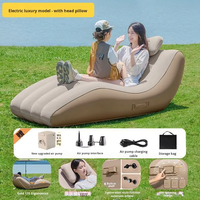 Fauteuil de relaxation Ming Chan au design moderne avec pompe intégrée, pratique pour une utilisation en intérieur et en extérieur, canapé gonflable