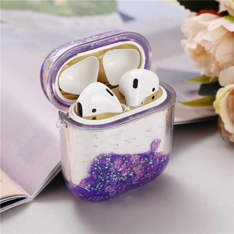 TPU PC Quicksand Bling Earphone Case - Image 2