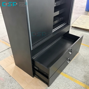 DSP Vietnam Factory Anti-theft Lockable Door Cigarette Display Wood Tobacco Fixtures <b>Drawer</b> Sales with Roller Shutter - Product Image 3