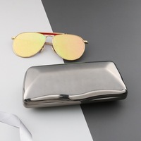 Étui à lunettes portable en alliage d'aluminium avec protection anti-pression