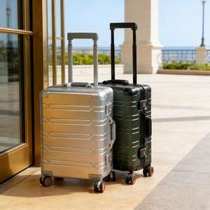 <span class=keywords><strong>Valise</strong></span> de voyage à coque rigide en alliage d'aluminium-magnésium, nouveau design, avec serrure TSA 360° °   <span class=keywords><strong>Valise</strong></span> <span class=keywords><strong>cabine</strong></span> en métal avec roulettes pivotantes - Product Image 5