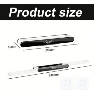 Organisateur de chaussures mural pliable et extensible en plastique, avec petites fentes, pour pantoufles, avec bande adhésive - Product Image 6