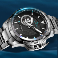 Reloj de Lujo OEM, Automático, Mecánico, con Reserva de Marcha, Luminoso, de Acero Inoxidable, Cristal de Zafiro, Resistente al Agua 5 Bar, con Botón de Presión
