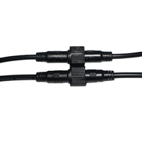 Connecteurs étanches IP65 M12 M15 2 broches 3 broches mâle femelle, câble PVC pour éclairage LED
