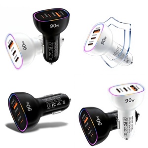สินค้ามาแรงปี 2026 ที่ชาร์จในรถยนต์แบบเร็ว 90W PD 30w ตัวเครื่องกันไฟ สำหรับ <span class=keywords><strong>iPhone</strong></span> 17 16 14 15 พอร์ตหลายช่อง แล็ปท็อป Macbook ชาร์จเร็วสุดๆ - Product Image 1