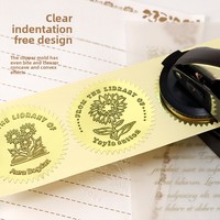 Timbre de gaufrage en argent brillant pour Invitations de mariage de bureau