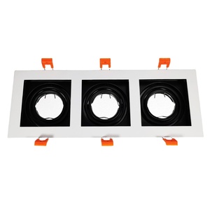Faretto da incasso a soffitto antiriflesso di alta qualità da incasso a 3 teste con alloggiamento nero per soggiorno/ufficio/<span class=keywords><strong>ristorante</strong></span> - Product Image 2